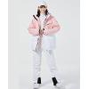 imageWomens Ski Jackets and Bib Pants Set Windproof Waterproof Insulated Snowsuit133pkwwhite