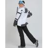 imageWomens Ski Jackets and Pants Set Windproof Waterproof Insulated Snowsuit Winter Warm Snowboarding Snow Coat002blackblack