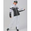 imageWomens Ski Jackets and Pants Set Windproof Waterproof Insulated Snowsuit Winter Warm Snowboarding Snow Coat002blackwhite