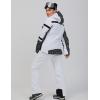 imageWomens Ski Jackets and Pants Set Windproof Waterproof Insulated Snowsuit Winter Warm Snowboarding Snow Coat002blackwhite