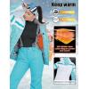 imageWomens Ski Jackets and Pants Set Windproof Waterproof Insulated Snowsuit Winter Warm Snowboarding Snow Coat002blueblue