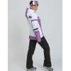 imageWomens Ski Jackets and Pants Set Windproof Waterproof Insulated Snowsuit Winter Warm Snowboarding Snow Coat002purpleblack