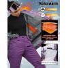 imageWomens Ski Jackets and Pants Set Windproof Waterproof Insulated Snowsuit Winter Warm Snowboarding Snow Coat002purplepurple