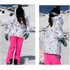 imageWomens Ski Jackets and Pants Set Windproof Waterproof Insulated Snowsuit Winter Warm Snowboarding Snow CoatBlue