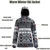 imageWomens Ski Jackets and Pants Set Windproof Waterproof Insulated Snowsuit Winter Warm Snowboarding Snow CoatBlue04