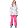 imageWomens Ski Jackets and Pants Set Windproof Waterproof Insulated Snowsuit Winter Warm Snowboarding Snow CoatPurple