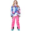 imageWomens Ski Jackets and Pants Set Windproof Waterproof Insulated Snowsuit Winter Warm Snowboarding Snow CoatPurple02
