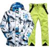 imageMens Winter Windproof Waterproof Snowsuit Snowboard Jacket and Ski Pants for Snow SportGreen