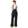 imageGS SNOWING Women Baggy Ski Pants Men Snow Bibs Snowboard Overall Insulated Windproof Waterproof for Winter Outdoor SportsBlack