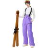 imageGS SNOWING Women Baggy Ski Pants Men Snow Bibs Snowboard Overall Insulated Windproof Waterproof for Winter Outdoor SportsPurple
