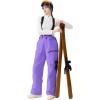 imageGS SNOWING Women Baggy Ski Pants Men Snow Bibs Snowboard Overall Insulated Windproof Waterproof for Winter Outdoor SportsPurple