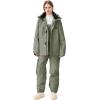 imageGS SNOWING Womens Ski Jackets and Pants Set Windproof Waterproof Snowboard Jacket Bibs Two Piece Ski Suits384gn1622bk