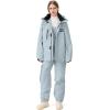 imageGS SNOWING Womens Ski Jackets and Pants Set Windproof Waterproof Snowboard Jacket Bibs Two Piece Ski Suits384gy1622bk