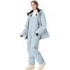 imageGS SNOWING Womens Ski Jackets and Pants Set Windproof Waterproof Snowboard Jacket Bibs Two Piece Ski Suits384gy1622bk