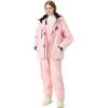 imageGS SNOWING Womens Ski Jackets and Pants Set Windproof Waterproof Snowboard Jacket Bibs Two Piece Ski Suits384pk1622pk