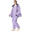 imageGS SNOWING Womens Ski Jackets and Pants Set Windproof Waterproof Snowboard Jacket Bibs Two Piece Ski Suits384pp1622bk