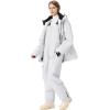 imageGS SNOWING Womens Ski Jackets and Pants Set Windproof Waterproof Snowboard Jacket Bibs Two Piece Ski Suits384wt1622bk