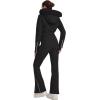 imageGS SNOWING Womens Ski Suit One Piece Snowsuit Winter Snow Snowboard Slim Insulated Jumpsuits Waterproof WindproofBlack