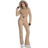 imageGS SNOWING Womens Ski Suit One Piece Snowsuit Winter Snow Snowboard Slim Insulated Jumpsuits Waterproof WindproofKhaki