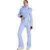 imageGS SNOWING Womens Ski Suit One Piece Snowsuit Winter Snow Snowboard Slim Insulated Jumpsuits Waterproof WindproofLight Blue