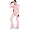 imageGS SNOWING Womens Ski Suit One Piece Snowsuit Winter Snow Snowboard Slim Insulated Jumpsuits Waterproof WindproofPink