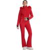 imageGS SNOWING Womens Ski Suit One Piece Snowsuit Winter Snow Snowboard Slim Insulated Jumpsuits Waterproof WindproofRed