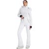 imageGS SNOWING Womens Ski Suit One Piece Snowsuit Winter Snow Snowboard Slim Insulated Jumpsuits Waterproof WindproofWhite