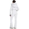 imageGS SNOWING Womens Ski Suit One Piece Snowsuit Winter Snow Snowboard Slim Insulated Jumpsuits Waterproof WindproofWhite