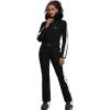 imageGS SNOWING Womens Ski Suit One Piece Snowsuits Snowboard Ski Outfit Faux Fur Collar Slim Jumpsuit Jacket Insulated WindproofBlack