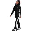 imageGS SNOWING Womens Ski Suit One Piece Snowsuits Snowboard Ski Outfit Faux Fur Collar Slim Jumpsuit Jacket Insulated WindproofBlack