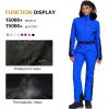 imageGS SNOWING Womens Ski Suit One Piece Snowsuits Snowboard Ski Outfit Faux Fur Collar Slim Jumpsuit Jacket Insulated WindproofRoyal Blue