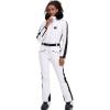 imageGS SNOWING Womens Ski Suit One Piece Snowsuits Snowboard Ski Outfit Faux Fur Collar Slim Jumpsuit Jacket Insulated WindproofWhite