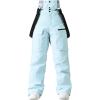 imageGS SNOWING Women Baggy Ski Pants Men Snow Bibs Snowboard Overall Insulated Windproof Waterproof for Winter Outdoor SportsBlue
