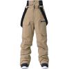 imageGS SNOWING Women Baggy Ski Pants Men Snow Bibs Snowboard Overall Insulated Windproof Waterproof for Winter Outdoor SportsKhaki