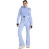 imageGS SNOWING Womens Ski Suit One Piece Snowsuit Winter Snow Snowboard Slim Insulated Jumpsuits Waterproof WindproofLight Blue