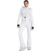 imageGS SNOWING Womens Ski Suit One Piece Snowsuit Winter Snow Snowboard Slim Insulated Jumpsuits Waterproof WindproofWhite