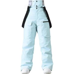 imageGS SNOWING Women Baggy Ski Pants Men Snow Bibs Snowboard Overall Insulated Windproof Waterproof for Winter Outdoor SportsBlue
