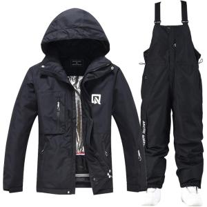 imageGS SNOWING Womens Ski Jackets and Pants Set Windproof Waterproof Snowboard Jacket Bibs Two Piece Ski Suits384bk1622bk