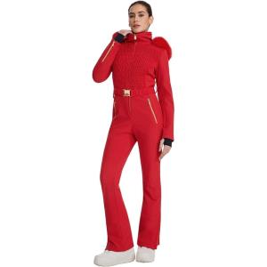 imageGS SNOWING Womens Ski Suit One Piece Snowsuit Winter Snow Snowboard Slim Insulated Jumpsuits Waterproof WindproofRed