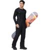 imageGS SNOWING Mens Snow Insulated Pants Winter Warm Ski Pant Outdoor Waterproof Snowboard Bibs with SuspendersBlack