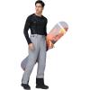 imageGS SNOWING Mens Snow Insulated Pants Winter Warm Ski Pant Outdoor Waterproof Snowboard Bibs with SuspendersGrey