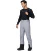 imageGS SNOWING Mens Snow Insulated Pants Winter Warm Ski Pant Outdoor Waterproof Snowboard Bibs with SuspendersGrey