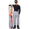 imageGS SNOWING Mens Snow Insulated Pants Winter Warm Ski Pant Outdoor Waterproof Snowboard Bibs with SuspendersGrey