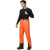 imageGS SNOWING Mens Snow Insulated Pants Winter Warm Ski Pant Outdoor Waterproof Snowboard Bibs with SuspendersOrange