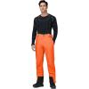 imageGS SNOWING Mens Snow Insulated Pants Winter Warm Ski Pant Outdoor Waterproof Snowboard Bibs with SuspendersOrange