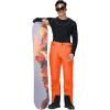 imageGS SNOWING Mens Snow Insulated Pants Winter Warm Ski Pant Outdoor Waterproof Snowboard Bibs with SuspendersOrange