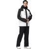 imageMens Ski Jacket and Pants Set Insulated Waterproof Waterproof Snow Suit Winter Outdoor Warm SnowsuitsBkwtblack