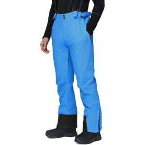 imageGS SNOWING Mens Snow Insulated Pants Winter Warm Ski Pant Outdoor Waterproof Snowboard Bibs with SuspendersBlue