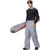 imageGS SNOWING Mens Ski Pants Super Baggy Snow Snowboard Insulated Waterproof Windproof Loose Cargo Pant for Outdoor SportsGrey