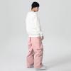 imageGS SNOWING Women Men Snow Pants Baggy Snowboard Panst Insulated Waterproof Windproof Loose Ski Sport for CouplesPink
